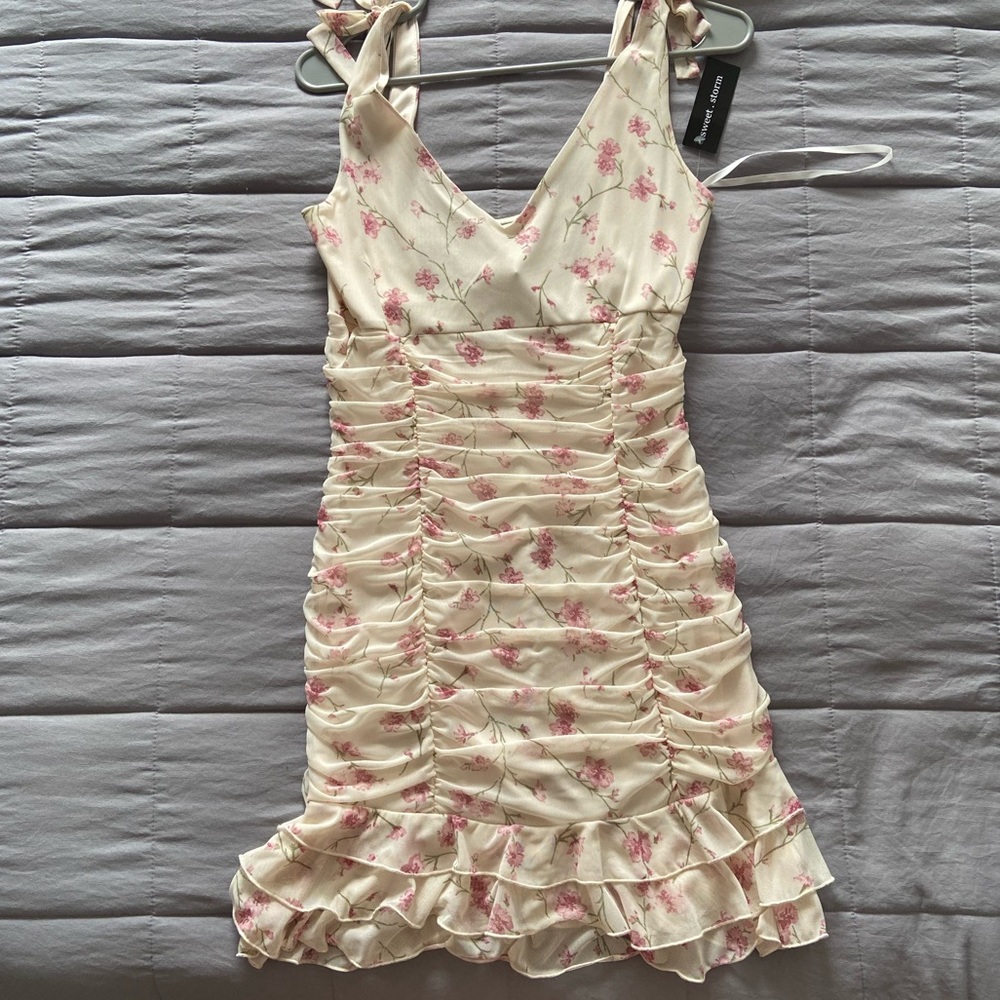 Cream colored mini dress